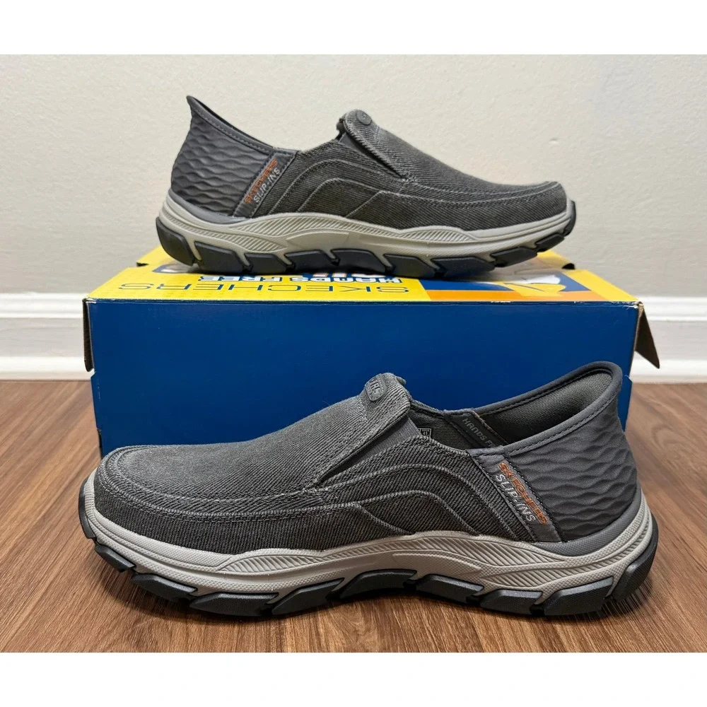 Skechers Hands Free Slip-ins Respected Holmgren Shoes Sz 9.5 Extra Wide Charcoal